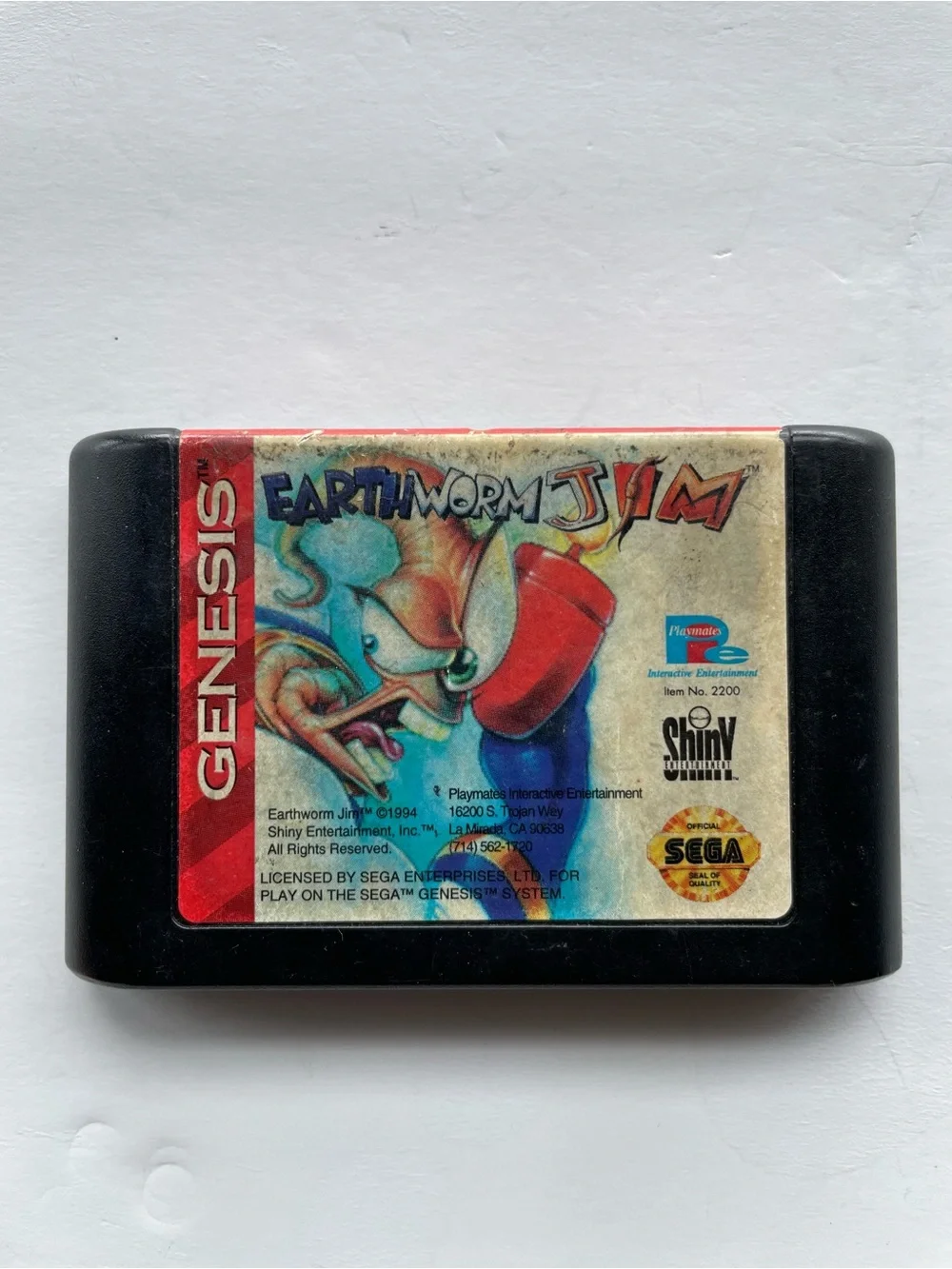 Earthworm Jim (Sega Genesis, 1994) Authentic, Clean, Tested